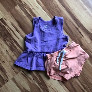 June and January peplum top and short set